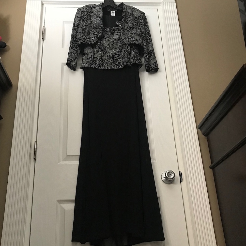 Petite Glitter Embroidered 2-Piece Jacket Dress
